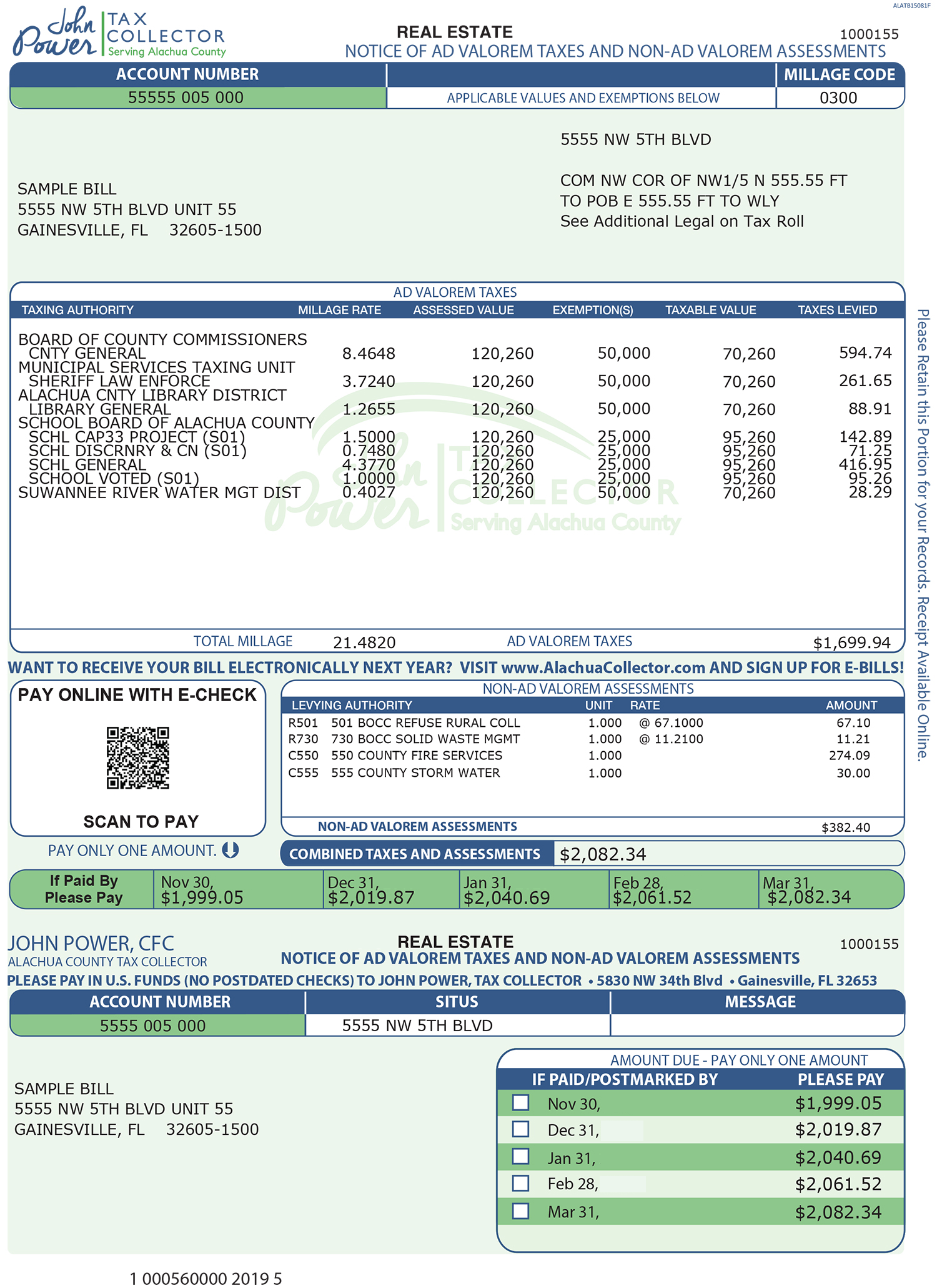 A Guide To Your Property Tax Bill Alachua County Tax Collector